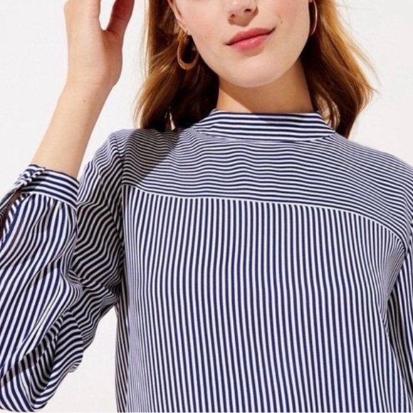 Loft Striped Women's Top - Blue and White - Picture 3 of 6